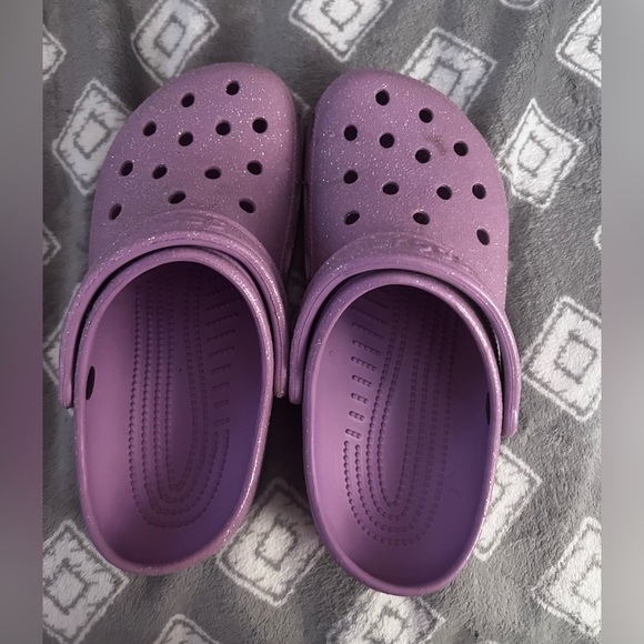CROCS Shoes - Purple Sparkly Crocs